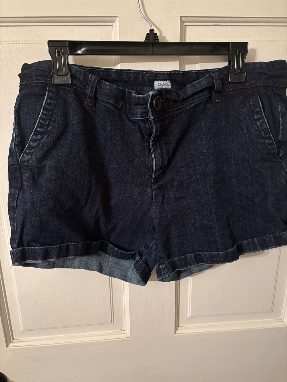 Liz Claiborne Dark Indigo Rolled Hem Denim Shorts